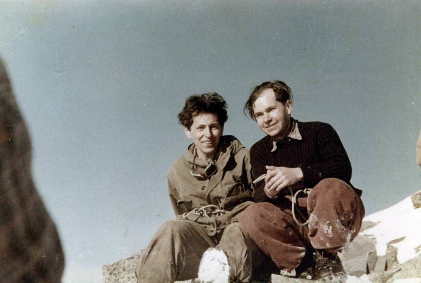 Семён Герштейн и Алексей Абрикосов Домбай, январь 1956 года