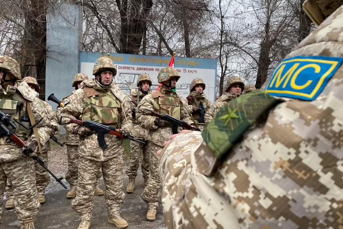 Российские войска в Казахстане в январе 2022 года
