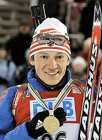 Чемпион мира по биатлону Максим Чудов