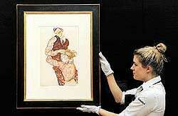 Рисунок Эгона Шиле установил рекорд на аукционе Sotheby’s