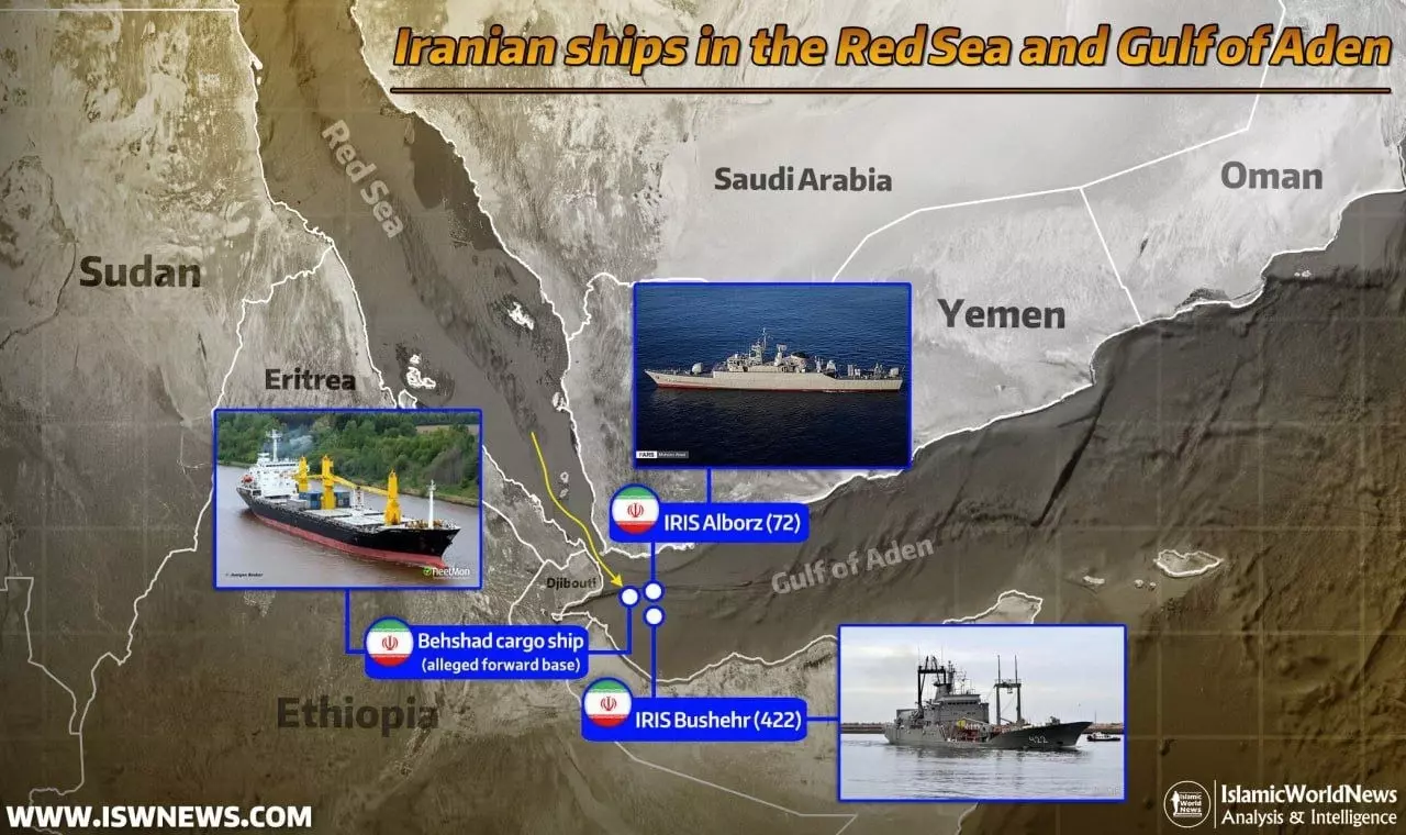Иранские корабли в Красном море