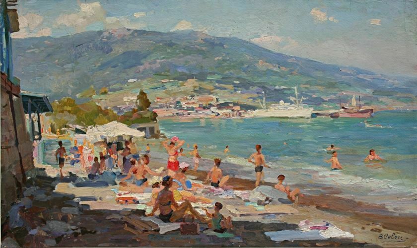Севец Виктор Степанович (1928 – 2017)   «Ялтинский пляж» 