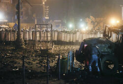 Бойцам «Беркута» удалось разрушить катапульту демонстрантов