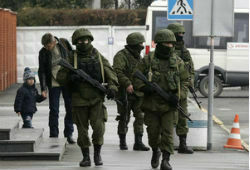 Военнослужащие ЧФ РФ блокировали пограничную часть в Балаклаве