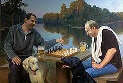 Питерских больных лечат картинами с Путиным и Медведевым
