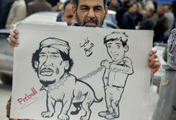 Каддафи сравнил себя с английской королевой и обвинил «Аль-Каиду» в беспорядках
