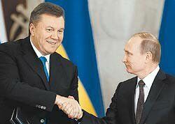 Путин дал Януковичу скидку на газ и деньги