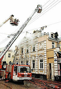 В центре Москвы сгорел ресторан