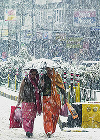 Индию завалило снегом