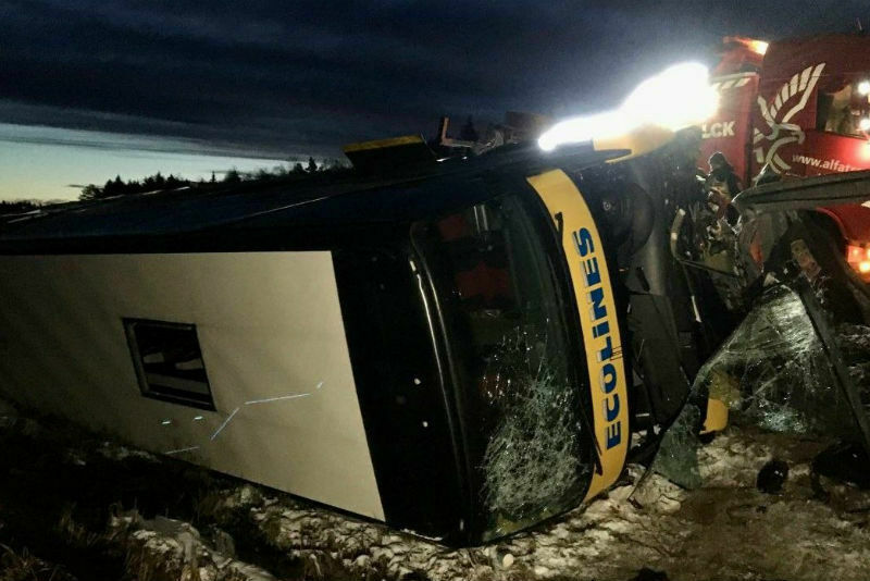 В аварии с автобусом под Псковом пострадали 19 граждан Белоруссии