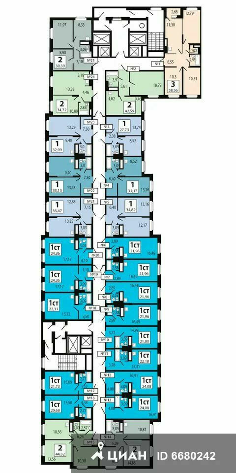 25 квартир-пеналов на одном этаже - бесспорно "достижение" современной архитектуры и группы ПИК