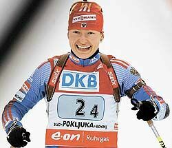 Чемпионка мира по биатлону Екатерина Юрьева