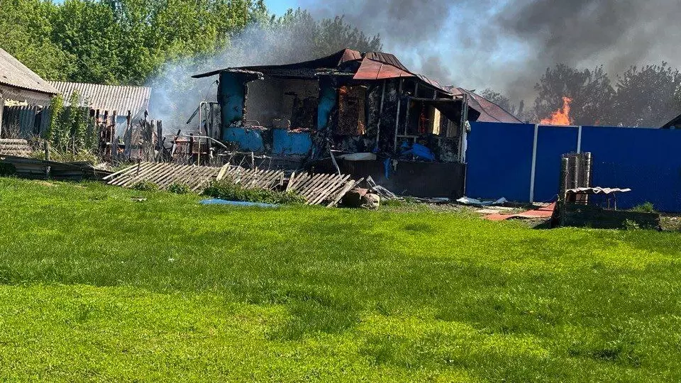 Деревня Успеновка Кореневского района после атаки БПЛА