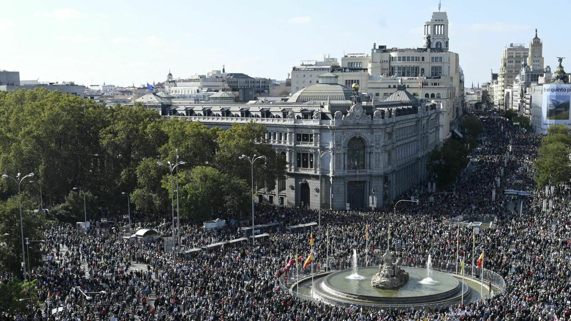 Сотни тысяч протестующих в Мадриде требуют расширения штата медиков