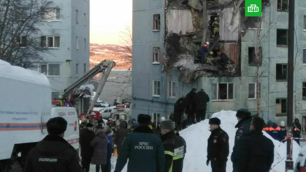 Число жертв взрыва в пятиэтажке Мурманска возросло до трёх человек