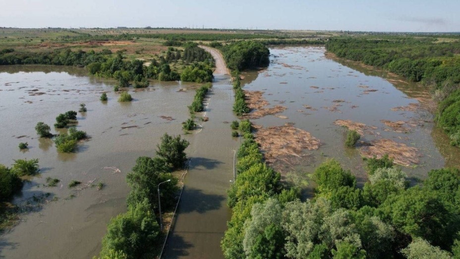 Затопленные поля Херсонской области