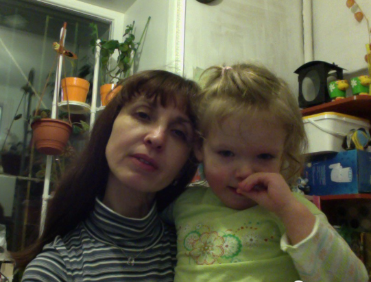 Елена Кожух с дочерью