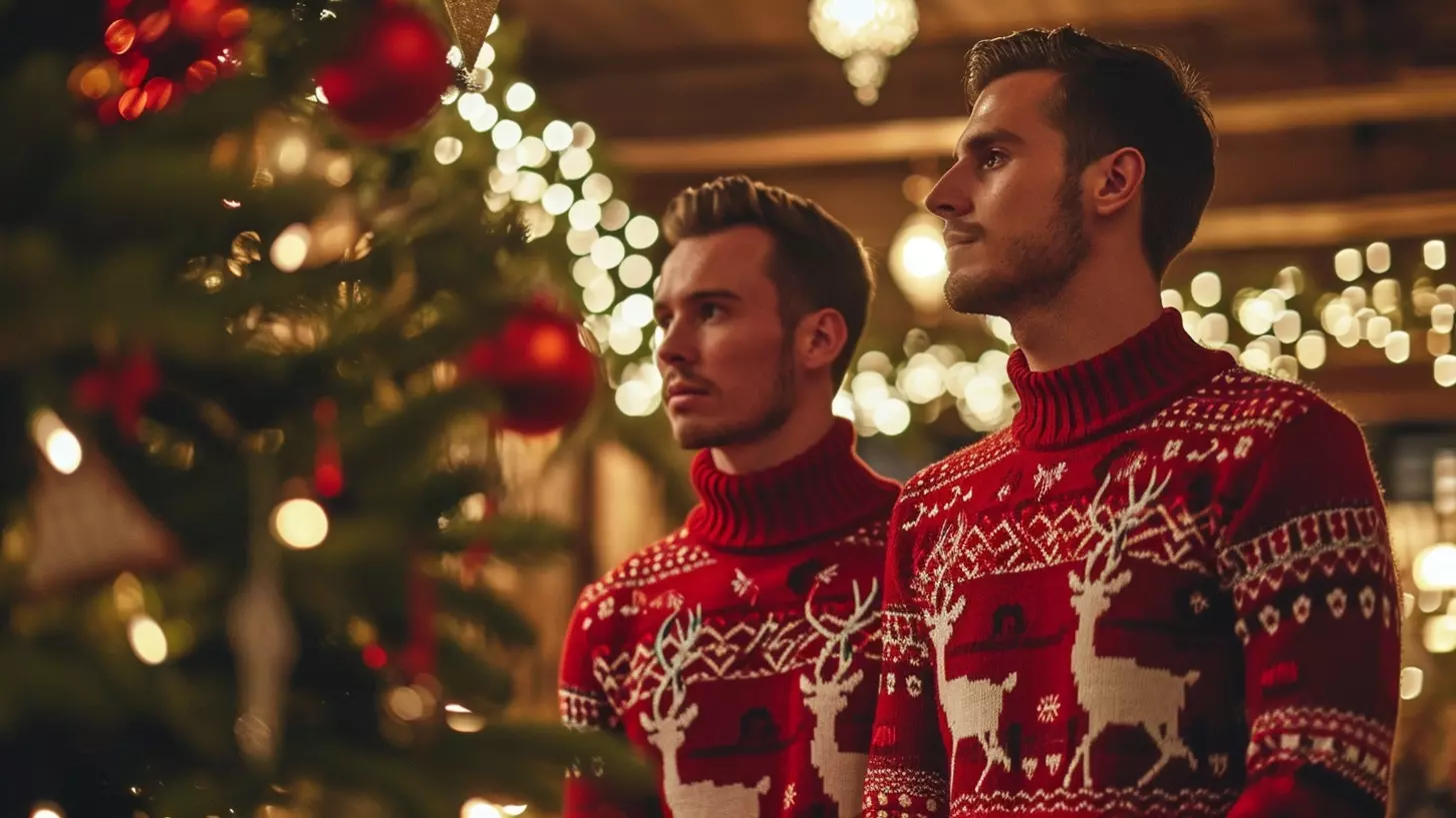 Подарки в виде уютных свитеров с тематическими принтами — новогодняя классика