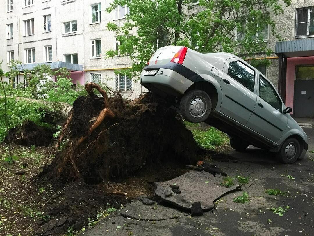 Ущерб автовладельцев от урагана в Москве составил около 200 млн рублей