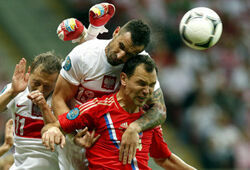 Сборная России сыграла вничью с Польшей на Евро-2012