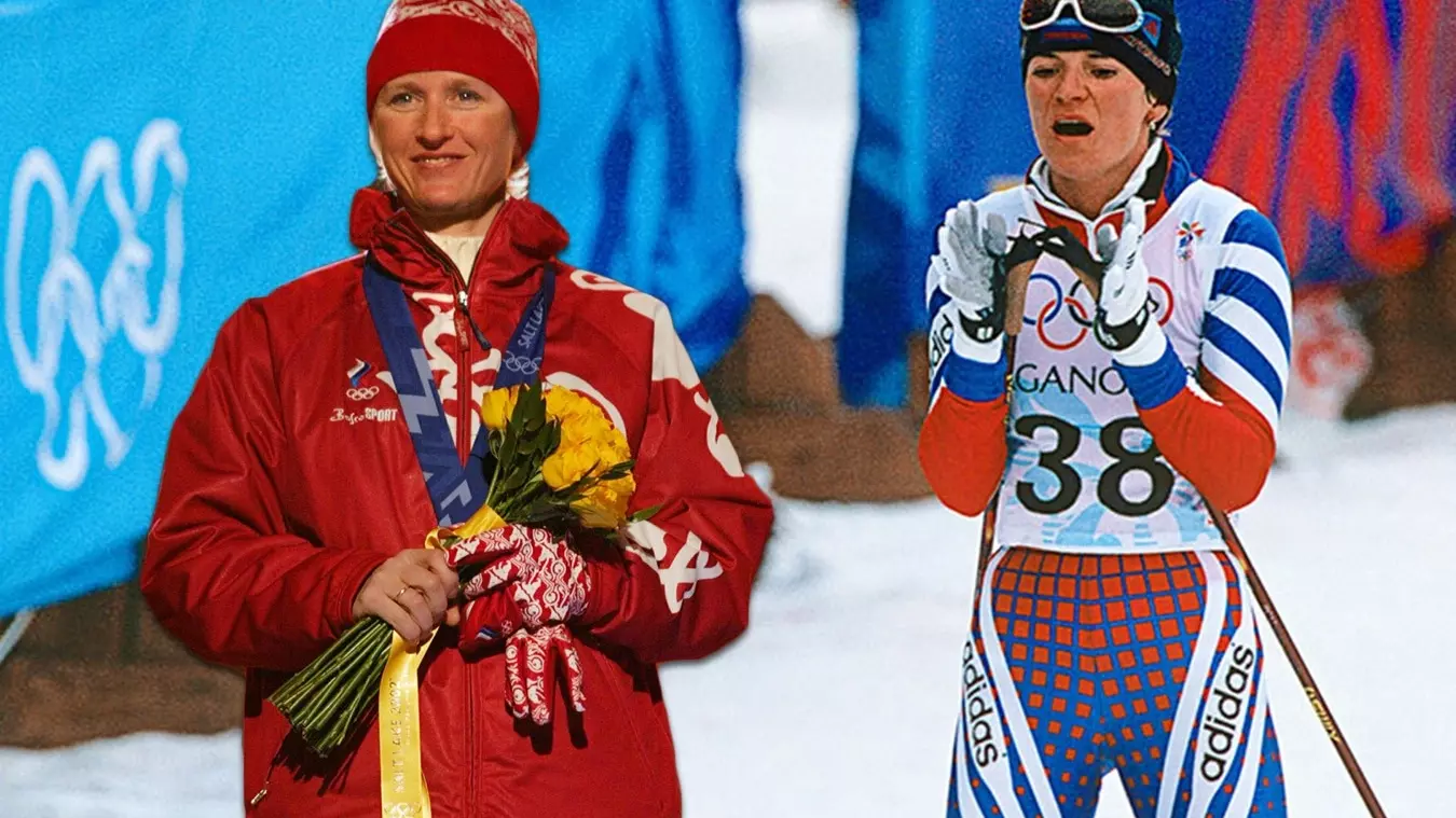 Лыжницы Лазутина и Данилова