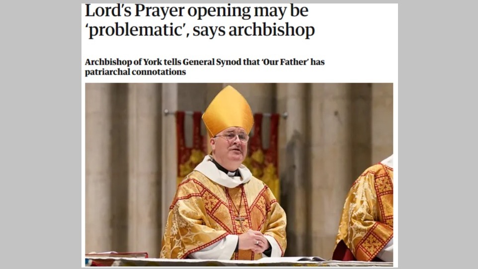 Архиепископ Йоркский счел слова молитвы «Отче наш» «проблемными»