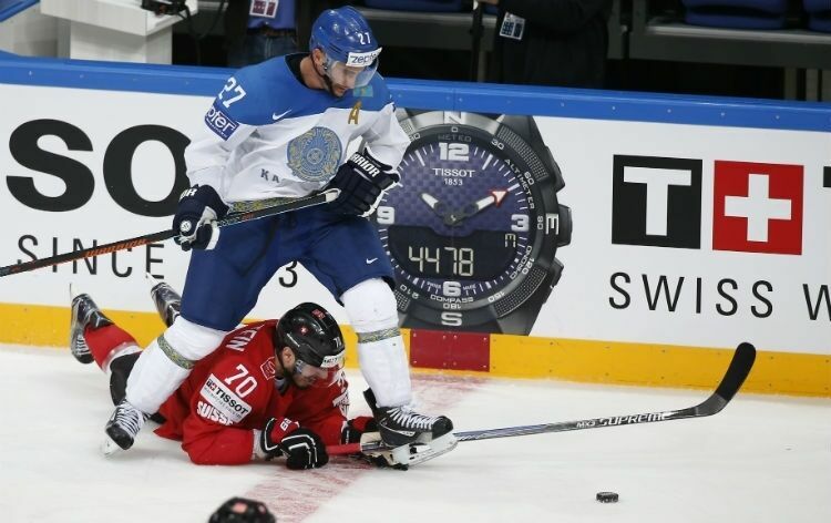 Казахстан выиграл у сборной Швейцарии по буллитам на ЧМ по хоккею