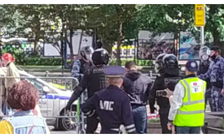 Задержания на Пушкинской площади в Москве