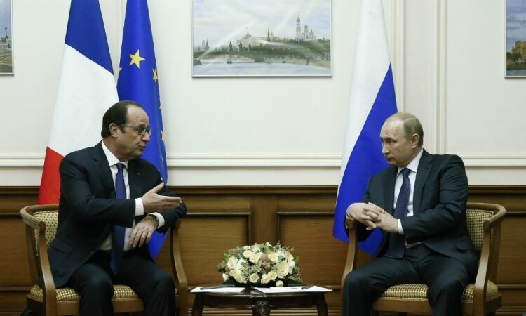 Путин и Олланд обсудили украинский кризис и ситуацию на Ближнем Востоке