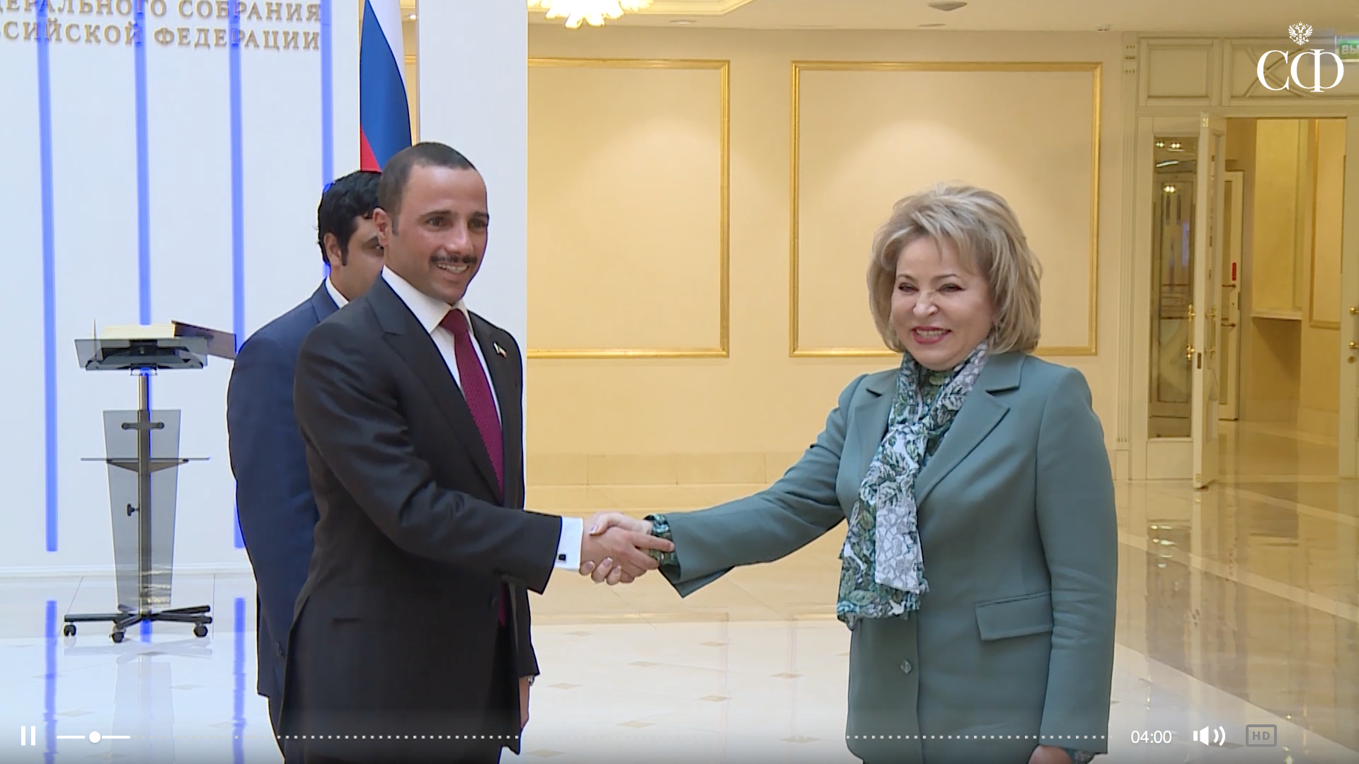 Валентина Матвиенко на встрече с Председателем Национального собрания Кувейта Марзуком Аль-Ганимом 22 апреля в Москве