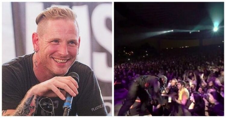 Вокалист Slipknot выбил телефон из рук фаната во время концерта