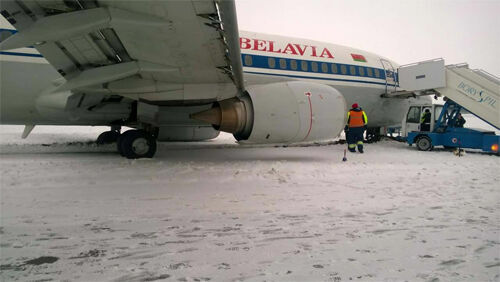 В аэропорту "Борисполь" совершил жесткую посадку лайнер "Белавиа"
