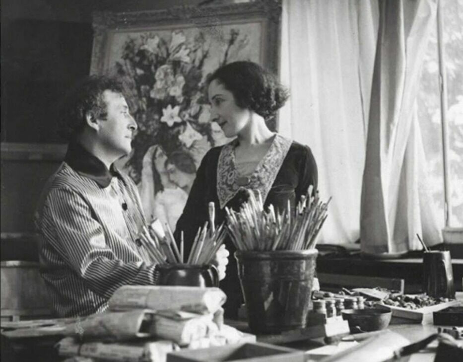 Марк и Белла Шагал в студии