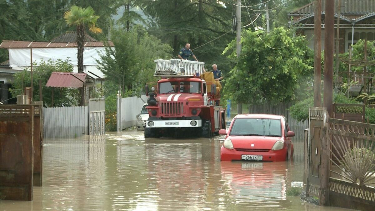 Ливни вызвали наводнение в Абхазии