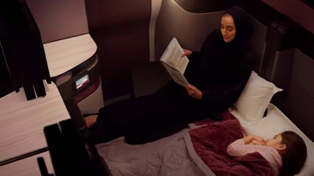 "Катарские авиалинии" показали первые в мире двуспальные сьюты