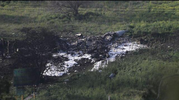 Место падения израильского самолета