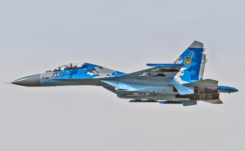 На Украине  разбился военный самолет Су-27