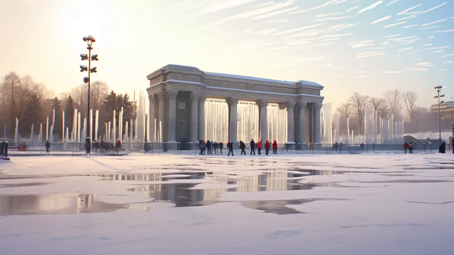 Самый масштабный каток под открытым небом в Москве начал работать в парке Горького