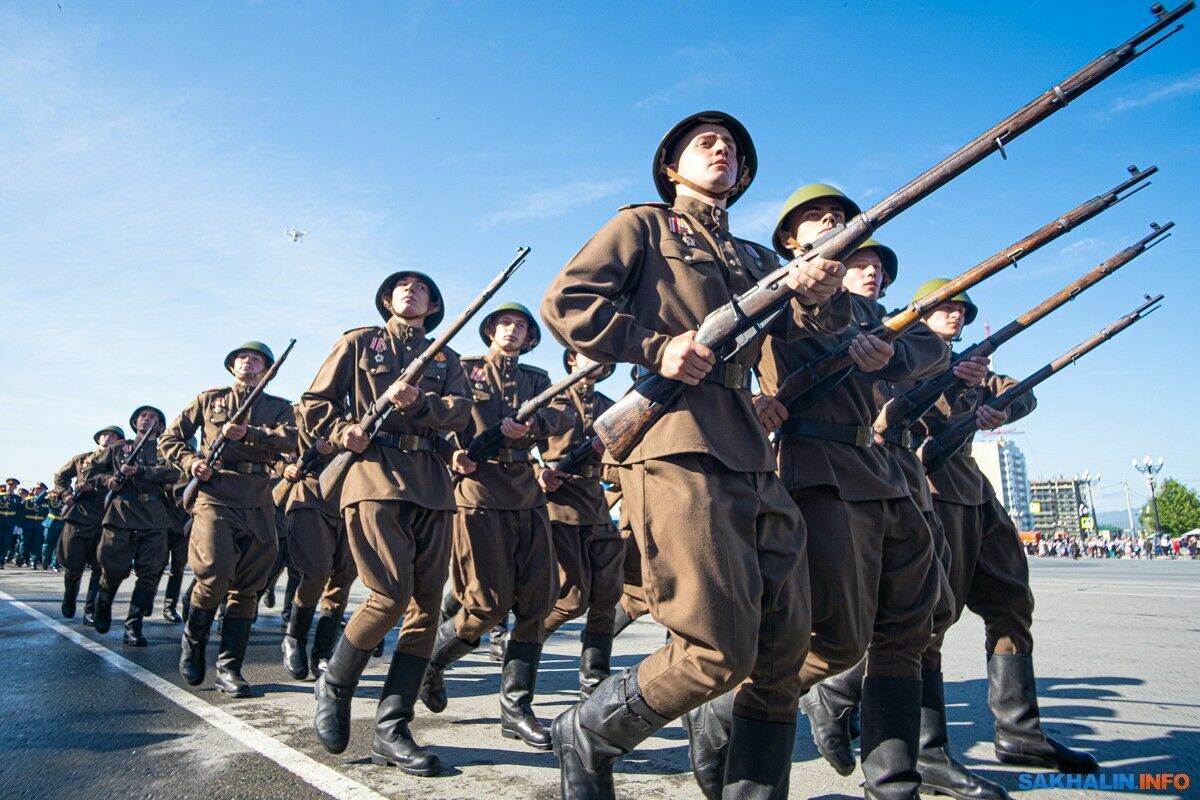 Парад в честь Дня окончания Второй мировой войны прошел на Сахалине