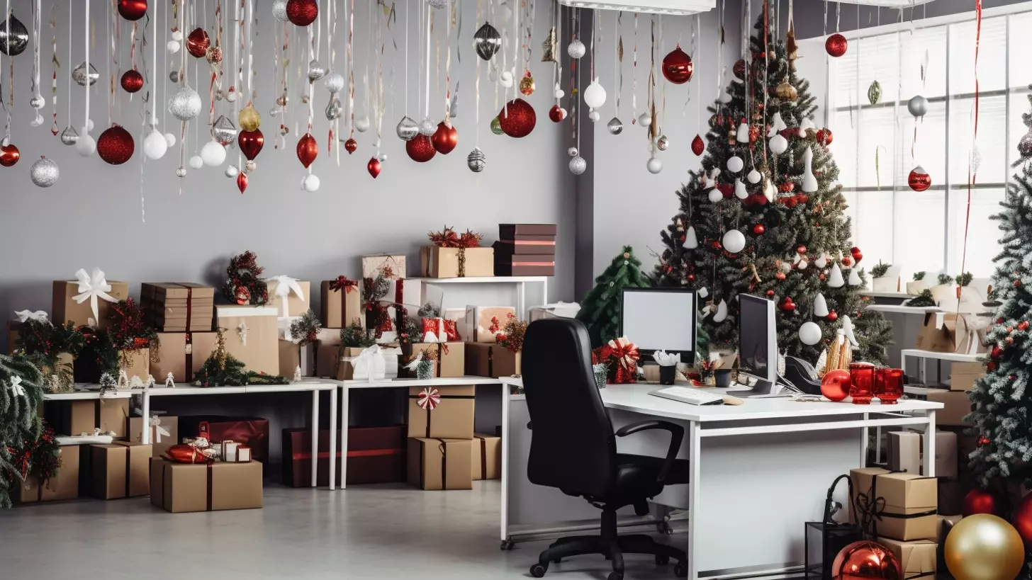 Декор преобразит офисное помещение и создаст новогоднее настроение