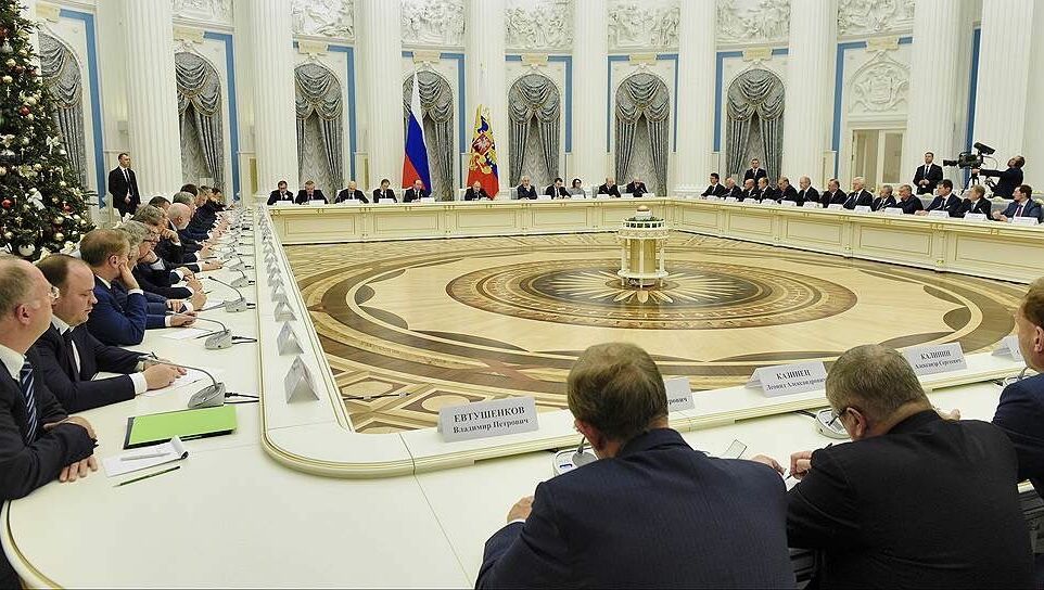 Олигархи на заседании в Кремле