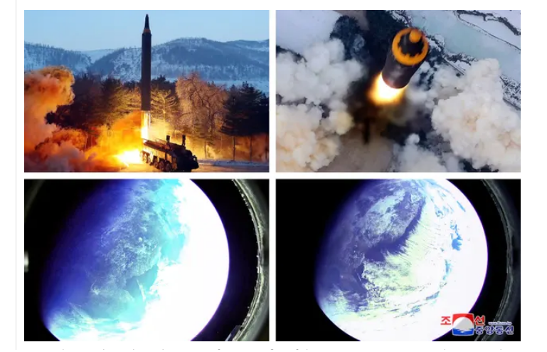 Северная Корея опубликовала снимки из космоса, сделанные во время ракетных испытаний