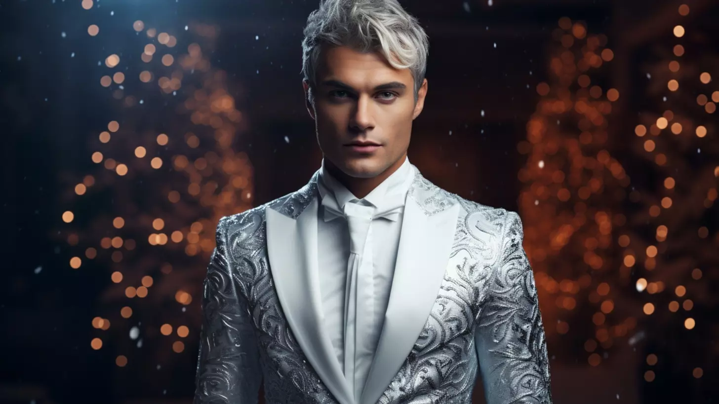 Для мужчин на Новый год — 2024 оптимальным вариантом будет классический костюм в серых тонах