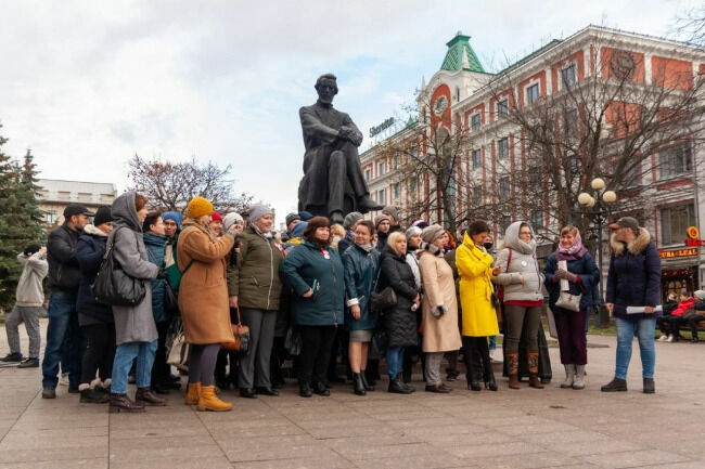 Митинг против дистанционного образования в Нижнем Новгороде.