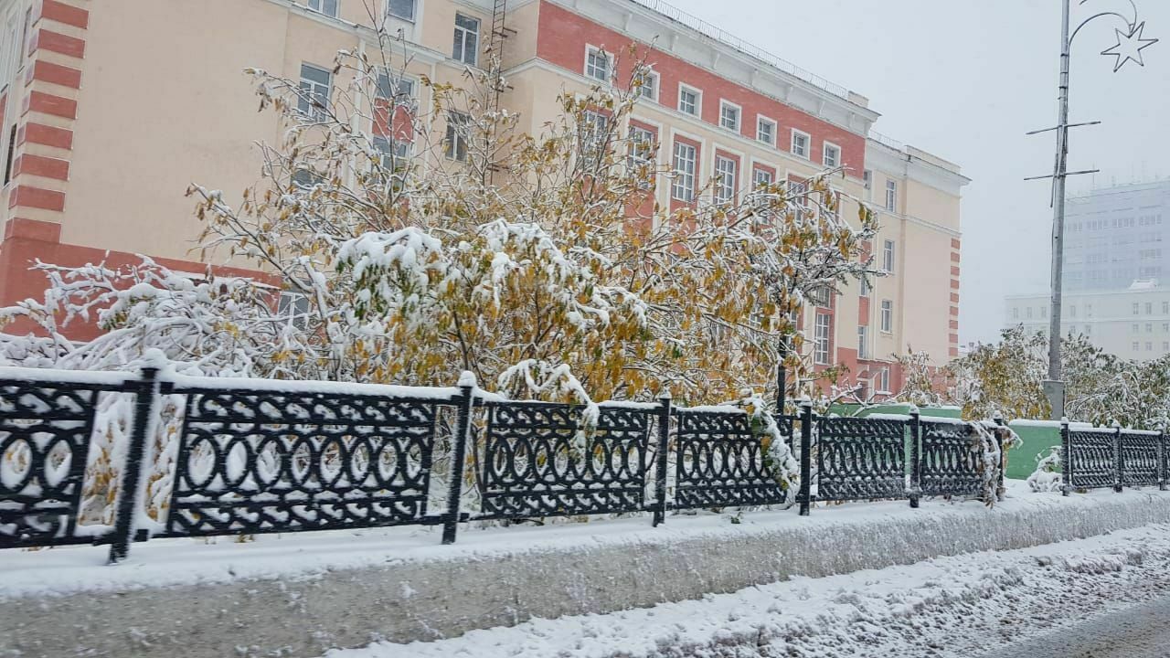 В Норильске выпал первый снег