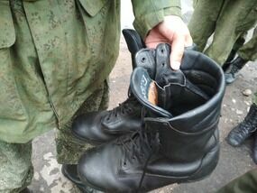 Крепкая пара обуви солдата Росгвардии