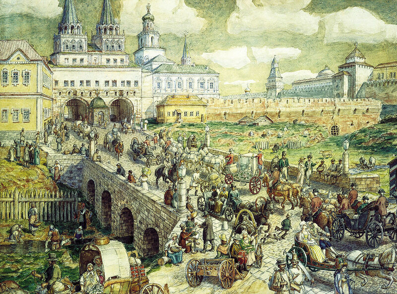 Москва в XVIII в. Аполлинарий  Васнецов, 1926 г.