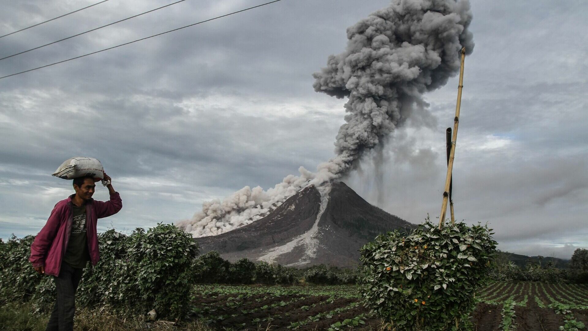 Пилотов предупредили об опасности полетов над Индонезией из-за извержения вулкана