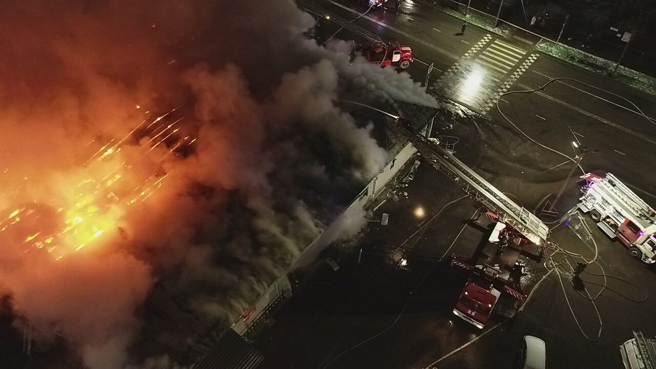 Пожар в ночном клубе "Полигон" в Костроме