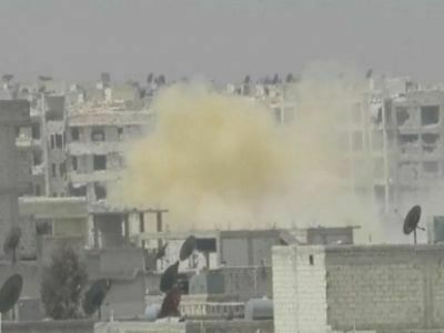 Sky News: сирийская армия атаковала Аль-Кабун хлорным газом